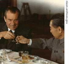 President Nixon with Chinese Premier Chou En-Lai in 1972