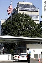 Vehicles enter the U.S. mission in Geneva, Switzerland, prior to the bilateral talks between the U.S. and North Korea, 1 Sept 2007<br /><br /><br />
