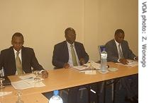 Choguel Maiga, Malian Minister of Commerce (far left person), Ouagadougou, Burkina  Faso, 06 Sept. 2007