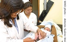 In La Paz, Bolivia, six-day-old Alberth is vaccinated against tuberculosis and hepatitis B <br /> <br /> <br />