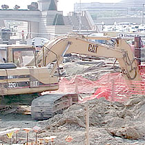 Pentagon Memorial re-construction
