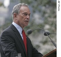 New York City Mayor Michael Bloomberg speaks during a commemoration ceremony in New York, 11 Sep 2007 