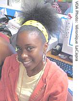 As a peer outreach educator for Metro TeenAIDS, fifteen-year-old Desha Smith talks to other young people about HIV and AIDS, and encourages them to get tested