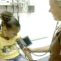 Child exam for high blood pressure