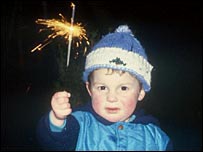 Child with a sparkler
