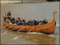 A Viking longship