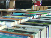 A book stall on London's South Bank