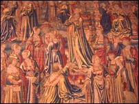 A tapestry at the Victoria and Albert Museum