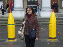 Lily Yang outside the Imperial War Museum