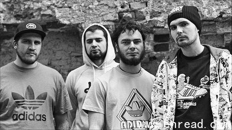 Noize MC (right) is notorious for his caustic lyrics