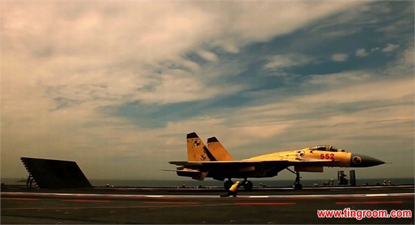 China has for the first time released the official training video of the aircraft on the carrier Liaoning. 