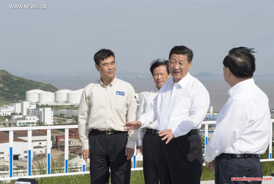 Chinese President Xi Jinping visits Aoshan State Strategic Oil Reserve Base in east China