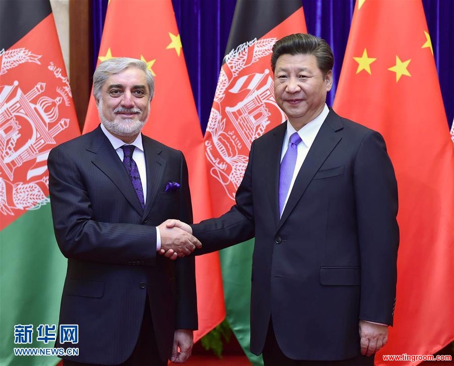 Chinese President Xi Jinping met Afghan Chief Executive Officer Abdullah Abdullah in Beijing. Xi Jinping praised Abdullah