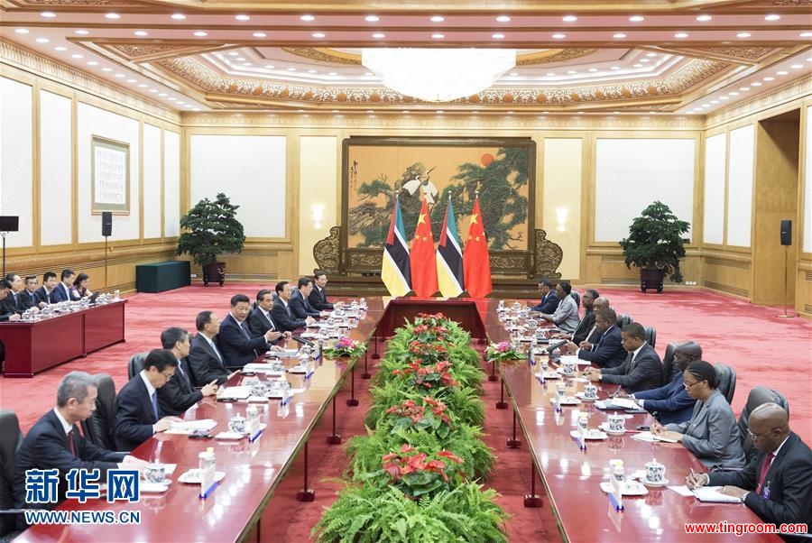 During talks, President Xi said China and Mozambique should develop ties based on a strategic and long-term perspective. He called for more mutual understanding and broader bilateral cooperation. 